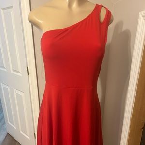 Red one shoulder dress. Brand new with tags Never worn. Labisse Brand